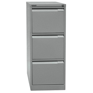 BISLEY Hängeregistraturschrank silber 3 Schubladen 41,3 x 62,2 x 101,6 cm