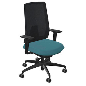 Dauphin Bürostuhl Indeed mesh Stoff grün, Gestell schwarz