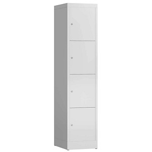 4061815857902 - Schließfachschrank ClassiX lichtgrau X-523410 4 Schließfächer 415 x 500 x 1800 cm 4061815857902 LÜLLMANN