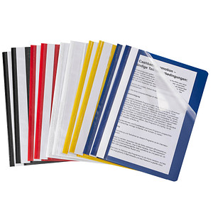 4022755921986 -  Schnellhefter 015-2345-002-98 A5 2x schwarz weiß gelb rot blau Polypropylen (PP) Vorderdeckel transparent 4022755921986 Head 10 Stück