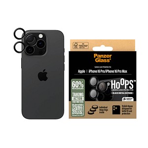 PanzerGlass™ HOOPS™ Kamera-Schutzglas für Apple iPhone 16 Pro, iPhone 16 Pro Max