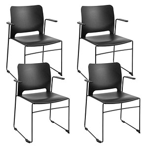 4 Topstar Besucherstühle Visit Lite RE10ASS schwarz Kunststoff