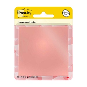 Post-it® Transparent Notes Haftnotizen blau, 36 Blatt
