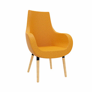 fm Besuchersessel Pirum orange buche Stoff, 1 St.