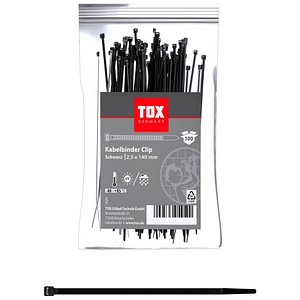 4049563054491 - 100 Kabelbinder Clip schwarz 4049563054491 100 Stück