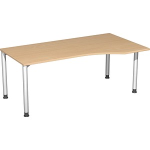 4038933003764 - Speed Office Schreibtisch Freiform Buche 1800 (B) x 1000 (T) x 800 (H) mm MFC (Melaminbeschichtete Spanplatte) 4038933003764 - Speed Office Schreibtisch Freiform Buche 1800 (B) x 1000 (T) x 800 (H) mm MFC (Melaminbeschichtete Spanplatte)