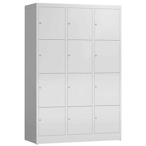 4061815858046 - Schließfachschrank ClassiX lichtgrau X-523430 12 Schließfächer 1185 x 500 x 1800 cm 4061815858046 LÜLLMANN