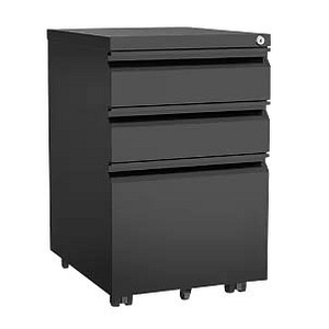 0810072838902 - Büro-Rollcontainer mit Schublade unter Schreibtisch RC3 FarbeSchwarz 0810072838902 - Büro-Rollcontainer mit Schublade unter Schreibtisch RC3 FarbeSchwarz