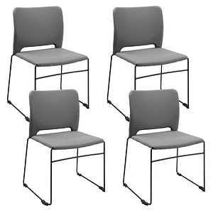 4 Topstar Besucherstühle Visit Lite RE100TB3TB3 hellgrau Stoff