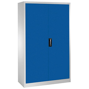 4067521587799 - CP Stahlschrank 08930-00 S10009 lichtgrau enzianblau 1200 x 400 x 1950 cm aufgebaut