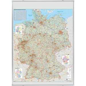 Franken Landkartentafel magnethaftende Tafel,1:750.000 100x140 cm