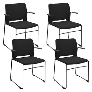 4 Topstar Besucherstühle Visit Lite RE10ATB0TB0 schwarz Stoff
