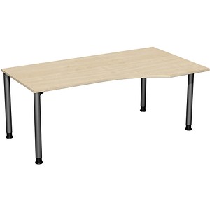 4038933003733 - Speed Office Schreibtisch Freiform Ahorn 1800 (B) x 1000 (T) x 800 (H) mm MFC (Melaminbeschichtete Spanplatte) 4038933003733 - Speed Office Schreibtisch Freiform Ahorn 1800 (B) x 1000 (T) x 800 (H) mm MFC (Melaminbeschichtete Spanplatte)