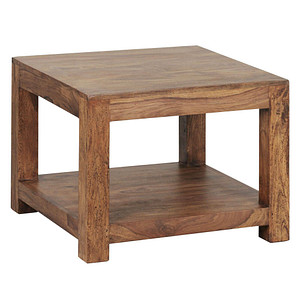 WOHNLING Couchtisch Massivholz sheesham 60,0 x 60,0 x 45,0 cm