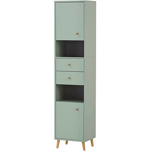 MÖBELPARTNER Badschrank Bjarne 701985 pastellgrün 40,3 x 33,1 x 180,6 cm
