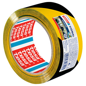 tesa Warnklebeband Signal PREMIUM - schwarz/gelb - 50 mm Breite