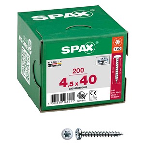 4003530166211 - Universalschrauben T20 Halbrundkopf WIROX 0201010450403 45 mm x 40 mm 4003530166211 200 Stück