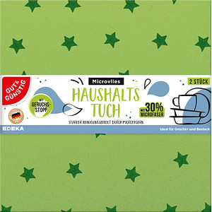 4311501576601 - 2 GUT&GÜNSTIG Geschirrtücher grün 350 x 350 cm 4311501576601 GUT&GÜNSTIG 2 Stück