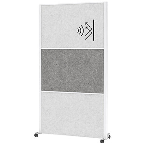 4002390089944 - MAUL Stellwandsystem MAULconnecto Steckmodule 2x Akustikvlies hell 1x Akustikvlies dunkel Klettverbindung auf Rollen H 1800 x B 1000 mm weiß 4002390089944 - MAUL Stellwandsystem MAULconnecto Steckmodule 2x Akustikvlies hell 1x Akustikvlies dunkel Klettverbindung auf Rollen H 1800 x B 1000 mm weiß