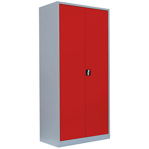 4061815522558 - Stahlschrank 530344 feuerrot lichtgrau 925 x 422 x 1950 cm aufgebaut  4061815522558 LÜLLMANN