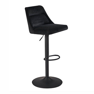 4251757715938 - Barhocker Samt Schwarz Hocker Küchenhocker Bistrohocker Modern Barstuhl