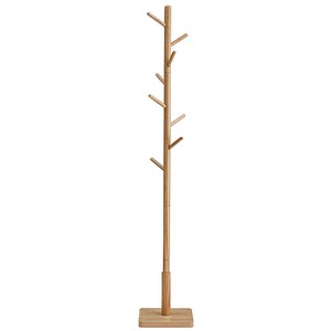 VASAGLE Kleiderständer beige Holz 8 Haken 30,0 x 175,0 cm