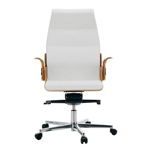 Chefsessel weiß Leder