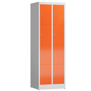 4061815857025 - Schließfachschrank ClassiX feuerrot lichtgrau X-520424 8 Schließfächer 590 x 500 x 1800 cm 4061815857025 LÜLLMANN