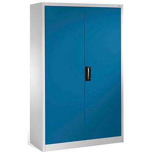 4067521589175 - CP Stahlschrank 08931-00 S10009 lichtgrau enzianblau 1200 x 500 x 1950 cm aufgebaut