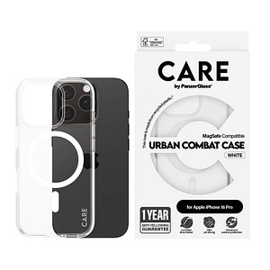 CARE by PanzerGlass® URBAN COMBAT Handy-Cover für Apple iPhone 16 Pro weiß