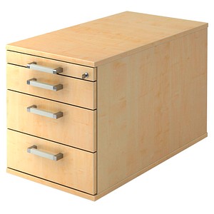 HAMMERBACHER Solid TC30 Rollcontainer ahorn 4 Auszüge 42,8 x 80,0 x 51,2 cm