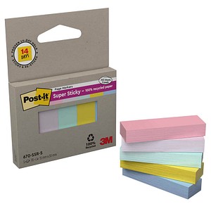 Post-it® Super Sticky Haftmarker farbsortiert 5 Blöcke