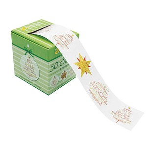 AVERY Zweckform Aufkleber Weihnachtsmotive 50 Etiketten Folie Selbstklebend