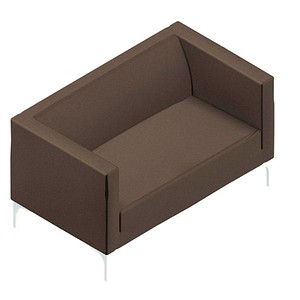 8056457075384 - 2-Sitzer Sofa Arte braun weiß Stoff