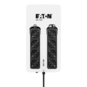 0743172101761 - 3S700D 3S Gen2 UPS DIN 700 VA 420 W Input Schuko Outputs (4) Schuko (4) Schuko surge only USB Communication USB charge (2)