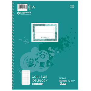 9001939820913 - Collegeblock 044335020 Kleinformat Muster Lineatur 22   liniert mit Rand innen A5 70g grau 80 Blatt 9001939820913 Ursus