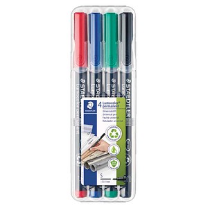 STAEDTLER Lumocolor Folienstifte-Set farbsortiert permanent, 4 St.