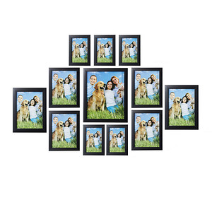 4052025910792 - Bilderrahmen 12er Set enthält versch Größen 15x10 18x13 20x15 25x20 cm Foto Collage für Wand schwarz - Relaxdays