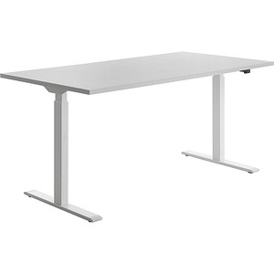 4014296873794 - Sitz-Steh-Schreibtisch E-Table TTS16080WG elektrisch höhenverstellbar 70-120cm (H) 160cmx80cm (BxT) rechteckig lichtgrau W 4014296873794 - Sitz-Steh-Schreibtisch E-Table TTS16080WG elektrisch höhenverstellbar 70-120cm (H) 160cmx80cm (BxT) rechteckig lichtgrau W