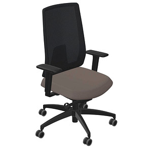 Dauphin Bürostuhl Indeed mesh Stoff braun, Gestell schwarz
