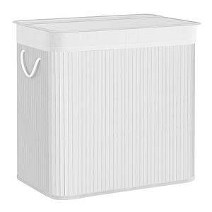 0194343027012 - Songmics - 150 l Wäschekorb Wäschebox mit DeckelWäschesortierer aus Bambus mit Griffen3 Fächern faltbar Baumwolle Wäschesack in der Maschine 0194343027012 - Songmics - 150 l Wäschekorb Wäschebox mit DeckelWäschesortierer aus Bambus mit Griffen3 Fächern faltbar Baumwolle Wäschesack in der Maschine