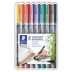 STAEDTLER Lumocolor Folienstifte-Set farbsortiert permanent, 8 St.