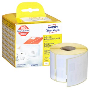 AVERY Zweckform Etikettenrolle für Etikettendrucker AS0722440 weiß, 70,0 x 54,0 mm, 1 x 320 Etiketten