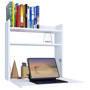 4051814422485 - Holz Hänge Klapp Schreibtisch Wandschreibtisch Computertisch Ablage Dralis (Farbe Weiß) 4051814422485 - Holz Hänge Klapp Schreibtisch Wandschreibtisch Computertisch Ablage Dralis (Farbe Weiß)