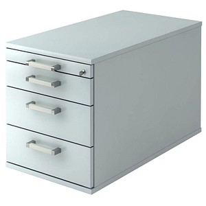 HAMMERBACHER Solid TC30 Rollcontainer lichtgrau 4 Auszüge 42,8 x 80,0 x 51,2 cm