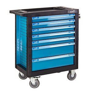 RAPTOR Werkstattwagen schwarz/blau 7 Schubladen