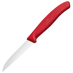 7611160003102 - Küchenmesser 18cm Wellenschliff silber rot Stahl Kunststoff 7611160003102 Victorinox