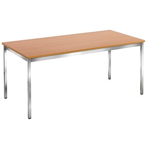 3700245512524 - Schreibtisch 25-T168RCH 65-130cm (H) 160x80cm (BxT) rechteckig buche   chrom 3700245512524 SODEMATUB