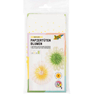 4001868122961 - Papiertüten für Dekoblumen Daisy Love weißgrün Papiertütenblumen 4001868122961 folia