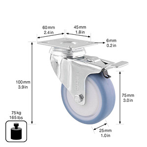 4001073052626 - Apparate-Lenkrolle DELUXE RO 1776 grau 4001073052626 WAGNER design yourself 4001073052626 - Apparate-Lenkrolle DELUXE RO 1776 grau 4001073052626 WAGNER design yourself